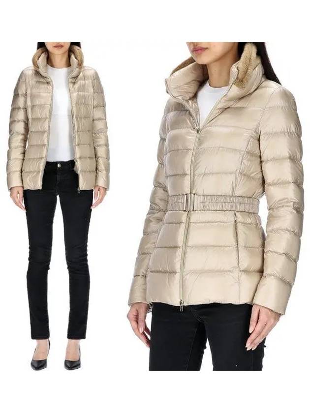 Women's Claudia Goose Down Jacket Eco-fur Gold PI0485DICM04 12017 2100 - HERNO - BALAAN 2