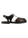 leather fisherman sandals black - MARNI - BALAAN 1