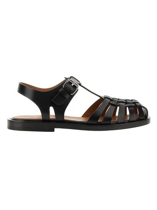 Leather Fisherman Sandals Black - MARNI - BALAAN 1