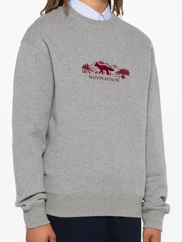 Maison Kitsune Outdoor Profile Fox Embroidery Men s Sweatshirt NM00308 H131 - POLO RALPH LAUREN - BALAAN 3