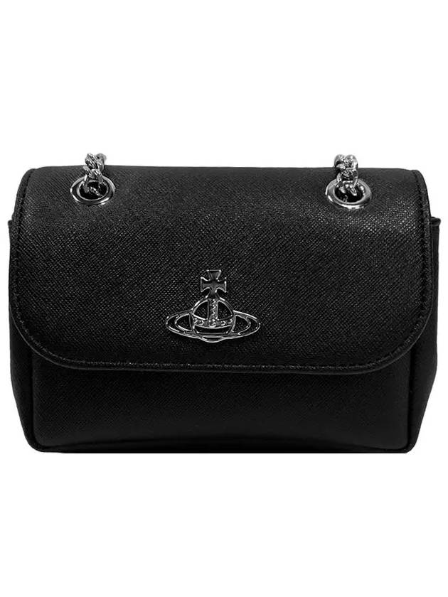 Logo Plaque Shoulder Bag Black - VIVIENNE WESTWOOD - BALAAN 5