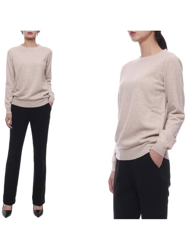 Cashmere Crew Neck Knit Top Beige - BRUNELLO CUCINELLI - BALAAN 3