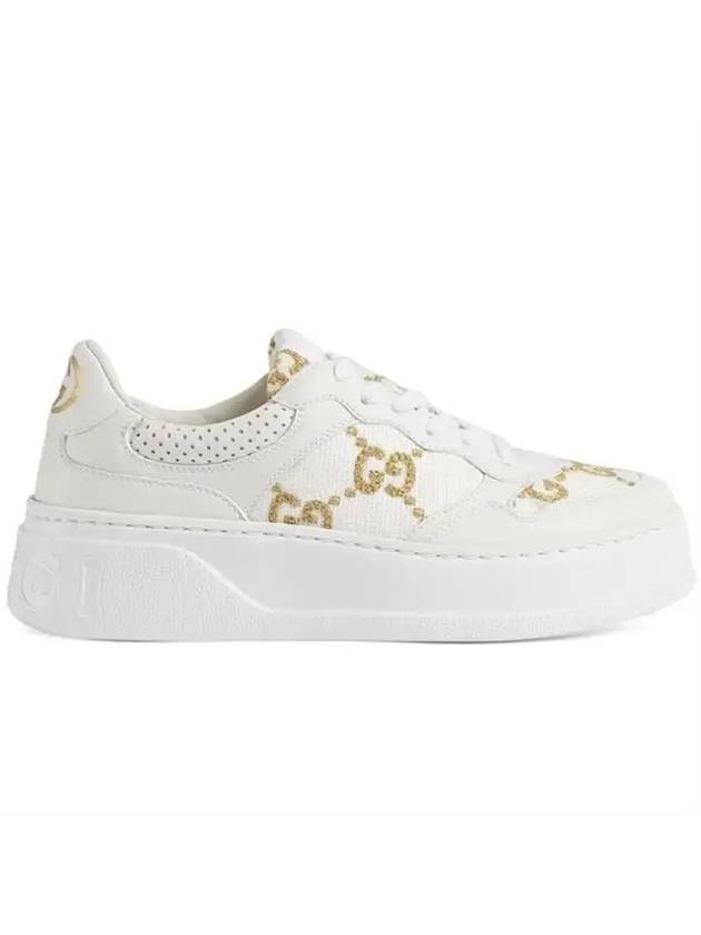 GG Panel Leather Low Top Sneakers White - GUCCI - BALAAN 1