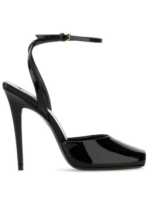 Saint Laurent La Scandale Sandals In Patent Leather Shoes - SAINT LAURENT - BALAAN 3