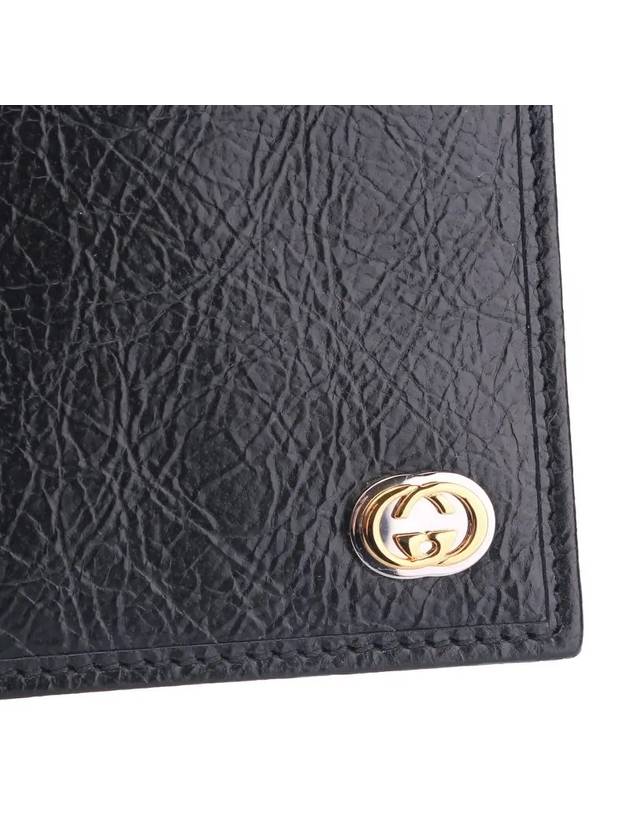 Interlocking G Vintage Leather Bicycle Wallet Black - GUCCI - BALAAN.