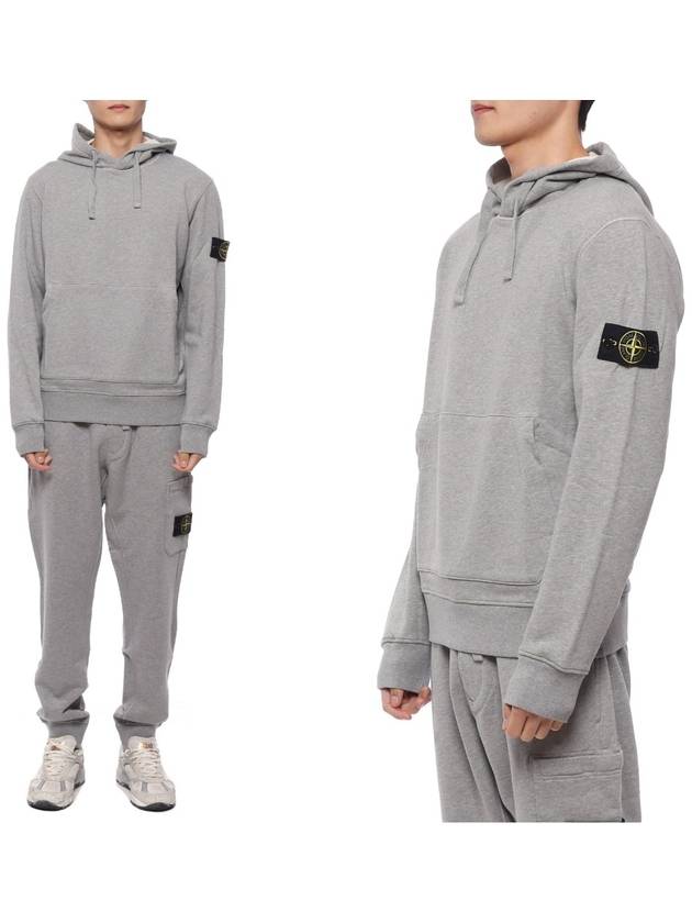 Signature Logo Patch Hoodie Grey - STONE ISLAND - BALAAN 3