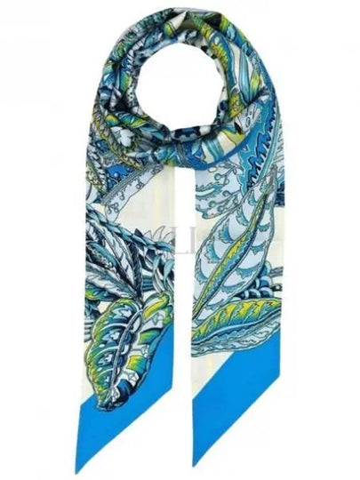 Togo Print Silk Scarf Turquoise - SALVATORE FERRAGAMO - BALAAN 2