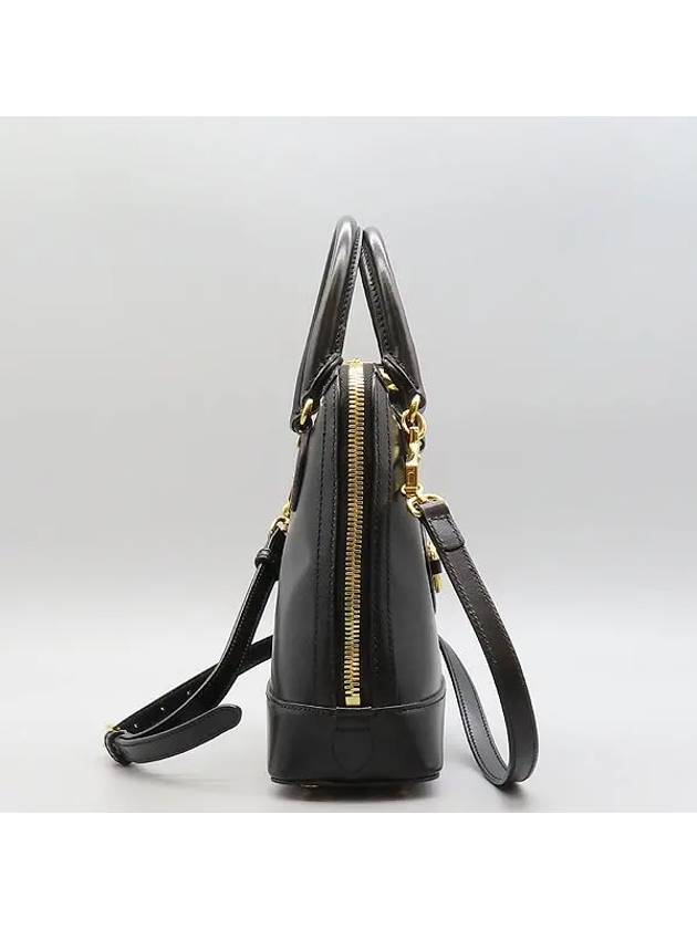 621220 Black Leather Horsebit 1955 Small Top Handle Bag Shoulder Strap - GUCCI - BALAAN 3