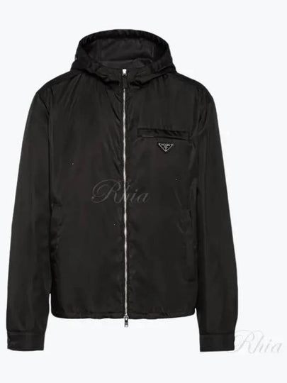 Re-Nylon Hooded Blouson Jacket Black - PRADA - BALAAN 2