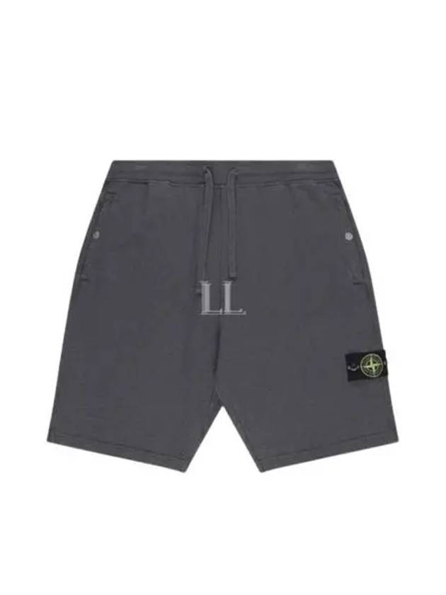 Compass Badge Cotton Track Shorts Grey - STONE ISLAND - BALAAN 2