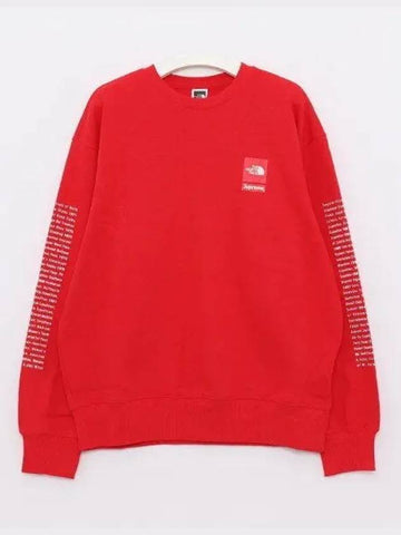 The North Face Collaboration Crew Neck Men s Sweatshirt SS24SW2 RED 1039154 - SUPREME - BALAAN 1