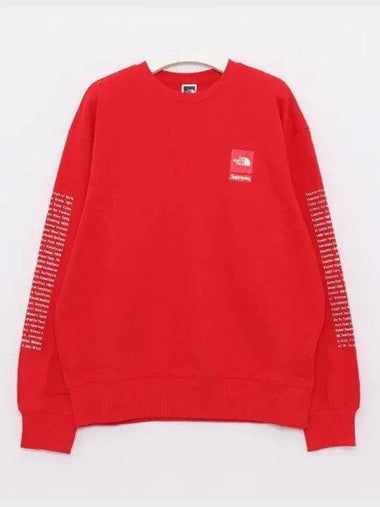 Collaboration Crew Neck Men s Sweatshirt SS24SW2 RED 271014 1039154 - THE NORTH FACE - BALAAN 1