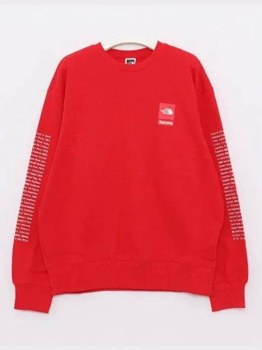 The North Face Collaboration Crew Neck Men s Sweatshirt SS24SW2 RED 1039154 - SUPREME - BALAAN 1