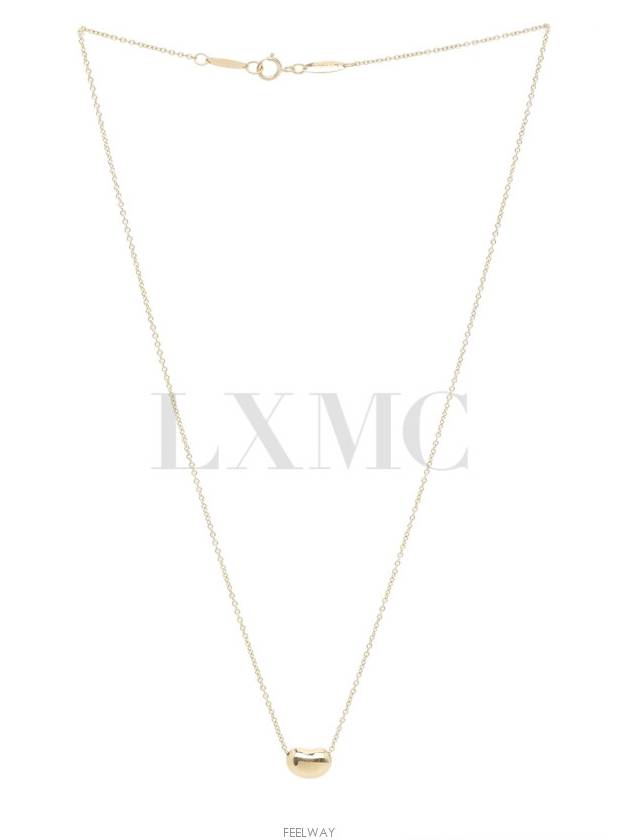 Tiffany Elsa Peretti Bean Design Pendant Yellow Gold Necklace 9mm - TIFFANY & CO. - BALAAN 10