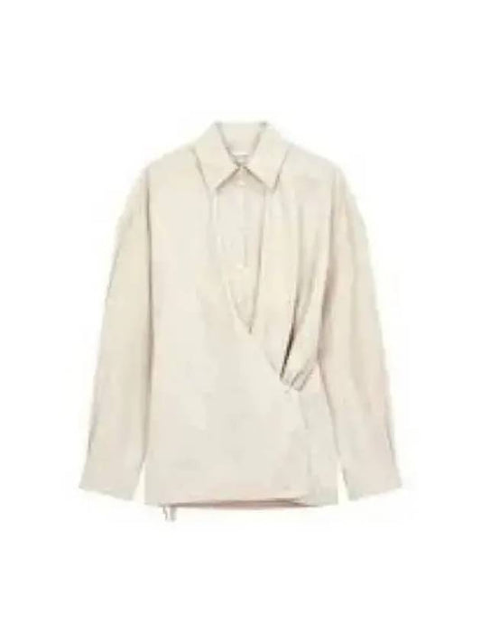 Straight Collar Twisted Shirt Dusty Rose - LEMAIRE - BALAAN 2