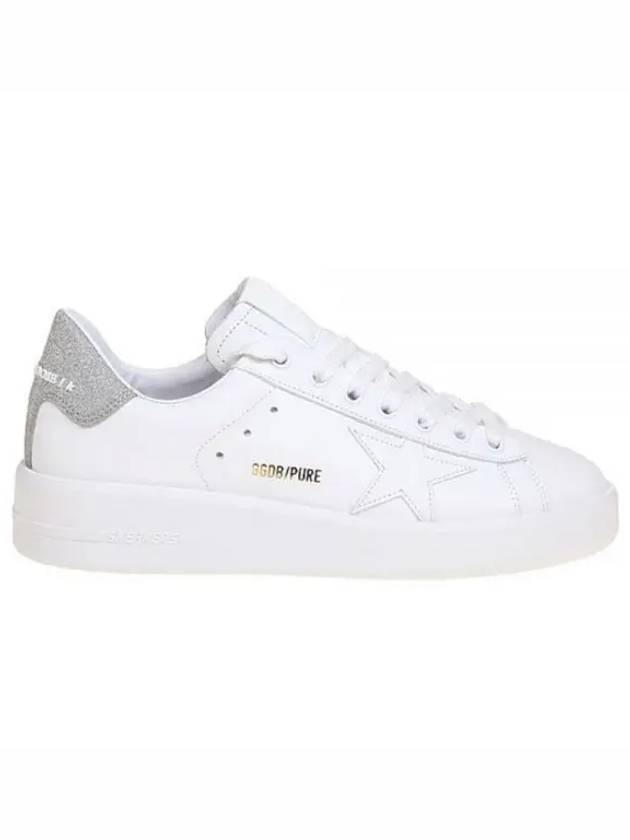 Purestar White Silver Glitter Heel Tab Sneakers - GOLDEN GOOSE - BALAAN 2