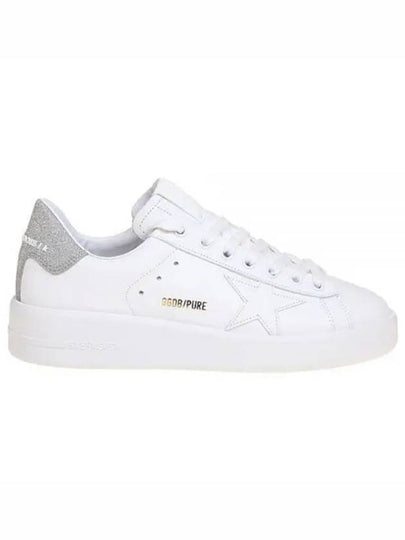 Purestar White Silver Glitter Heel Tab Sneakers - GOLDEN GOOSE - BALAAN 2