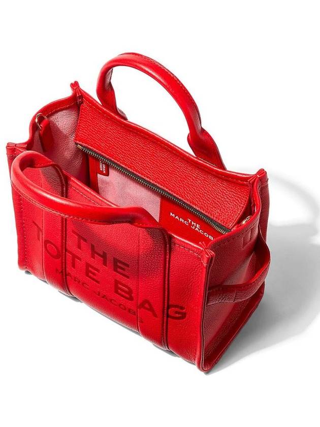 Small Leather Tote Bag Red - MARC JACOBS - BALAAN 4