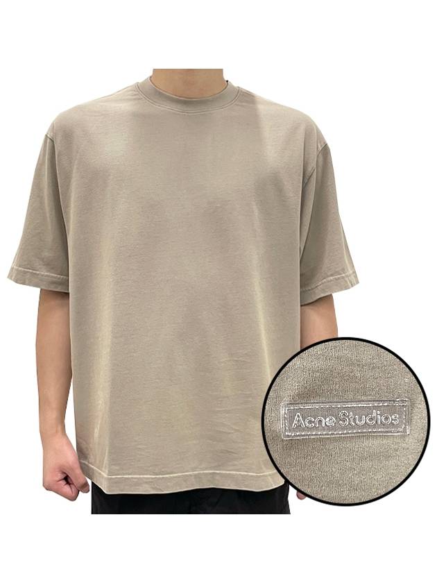 Back Logo Patch Crew Neck Short Sleeve T-Shirt Grey - ACNE STUDIOS - BALAAN 2