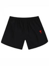 Heart Logo Swim Shorts Black - AMI - BALAAN 2