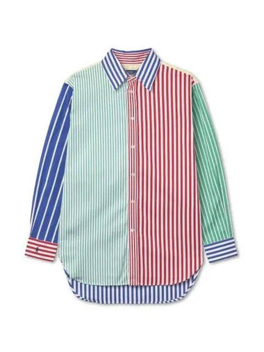 W Striped Cotton Twill Shirt Multi - POLO RALPH LAUREN - BALAAN 1