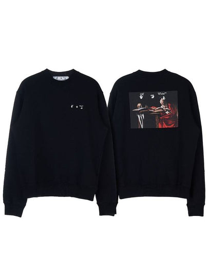 crewneck jersey cotton sweatshirt black - OFF WHITE - BALAAN 2