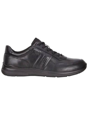 Leather Embossed Rugo Low Top Sneakers Black - ECCO - BALAAN 1