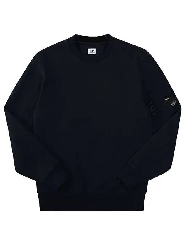 Diagonal Raised Fleece Sweatshirt Navy - CP COMPANY - BALAAN 4