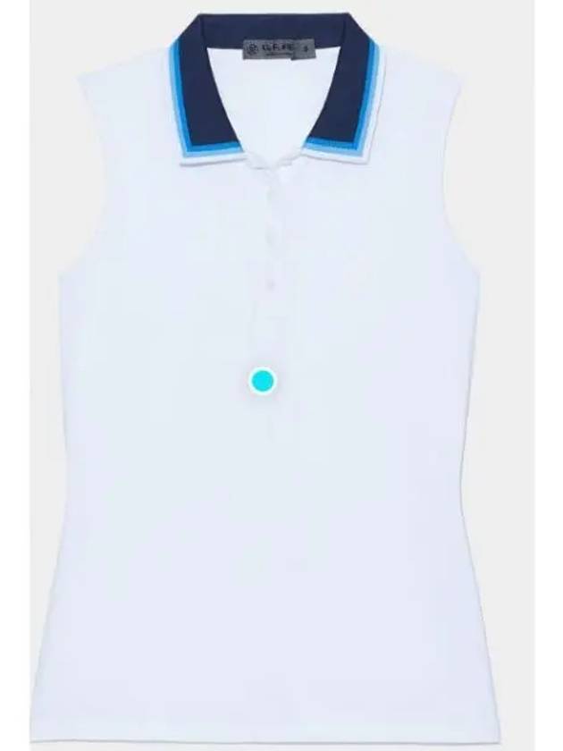 G FORE DETAILED COLLAR SLEEVELESS POLO G4LS23K860D SNO Women Detail Daily - G/FORE - BALAAN 1