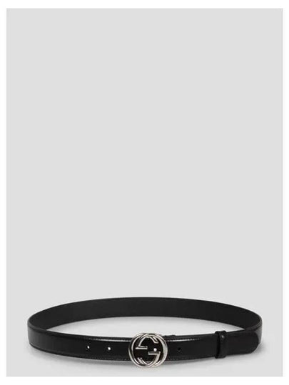 Interlocking G Leather Belt Black - GUCCI - BALAAN 2