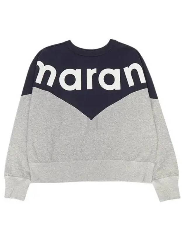 Houston Two-Tone Logo Cotton Sweatshirt Navy Grey - ISABEL MARANT - BALAAN 2