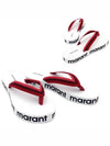 Logo Playa Flip Flop White Red - ISABEL MARANT - BALAAN.