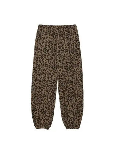 Leopard Warm Jogger Pants Camel - NUAKLE - BALAAN 1