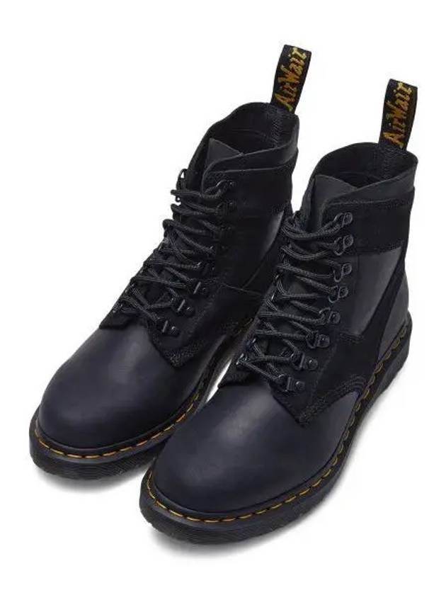 1460 Pascal Leather Suede Lace Up  Walker Boots Black - DR. MARTENS - BALAAN 2