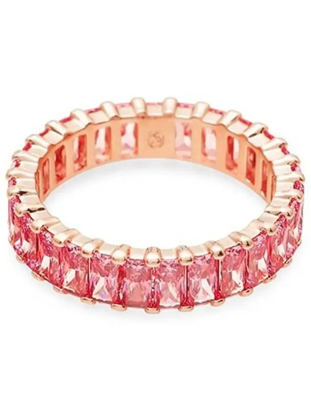 Matrix Baguette Cut Ring Rose Gold Pink - SWAROVSKI - BALAAN 4