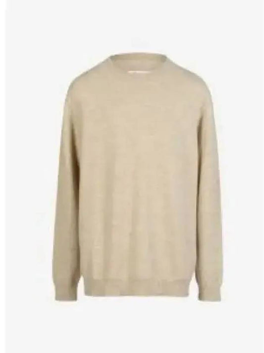 Signature Stitch Crew Neck Wool Alpaca Knit Top Beige - MAISON MARGIELA - BALAAN 2