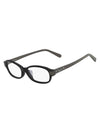 Eyewear Oval Acetate Eyeglasses Black Grey - SALVATORE FERRAGAMO - BALAAN 1