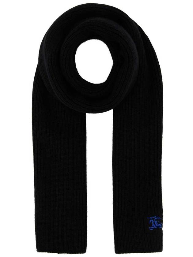 EKD Rib Cashmere Scarf Black - BURBERRY - BALAAN 2