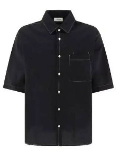 Double Pocket Short Sleeve Shirt Black - LEMAIRE - BALAAN 2