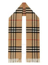 Reversible Checked Cashmere Scarf Beige - BURBERRY - BALAAN 2