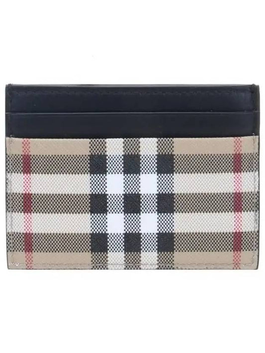 SANDON Vintage Check Card Wallet Beige - BURBERRY - BALAAN 2