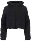 Cropped Nylon Quilted Hooded Jacket Black - BURBERRY - BALAAN 2