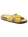 Sienna Nubuck Slippers Yellow - BIRKENSTOCK - BALAAN.