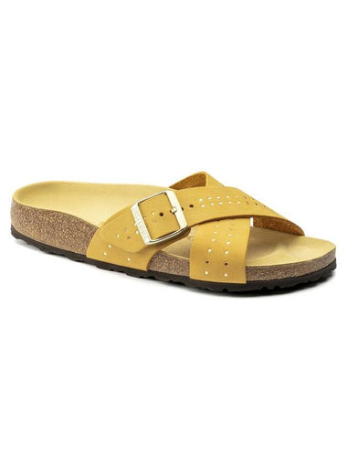 Siena Nubuck Slippers Yellow - BIRKENSTOCK - BALAAN 1