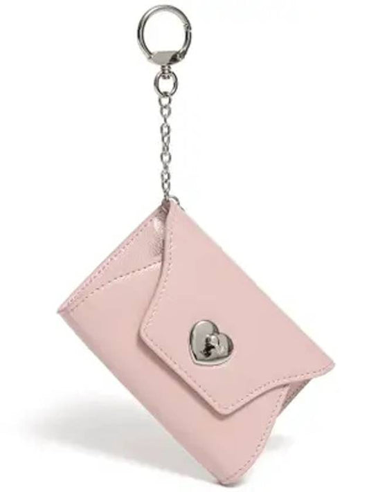 Heartlock keyring multi pouch card wallet baby pink - LE MASQUE - BALAAN 1