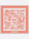 Toile de Jouy Sauvage 90 Square Scarf White Coral - DIOR - BALAAN 2