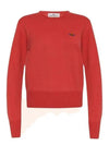 Women's Bea Logo Bea Knit Top Coral Red - VIVIENNE WESTWOOD - BALAAN 2