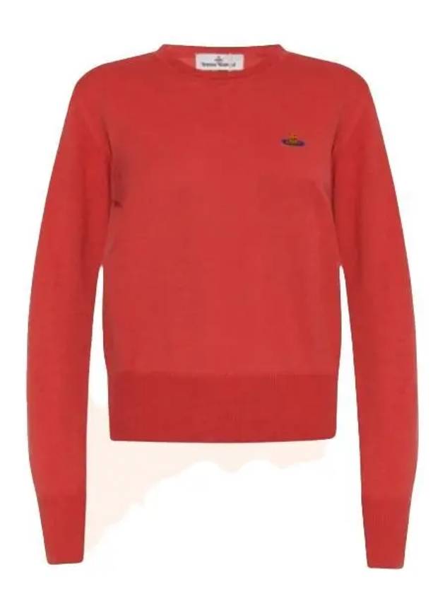 Women's Bea Logo Bea Knit Top Coral Red - VIVIENNE WESTWOOD - BALAAN 2