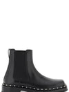 Rockstud Leather Chelsea Boots Black - VALENTINO - BALAAN 2