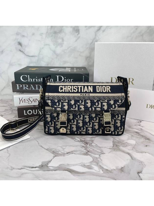 Camp Oblique Small Cross Bag Black - DIOR - BALAAN.